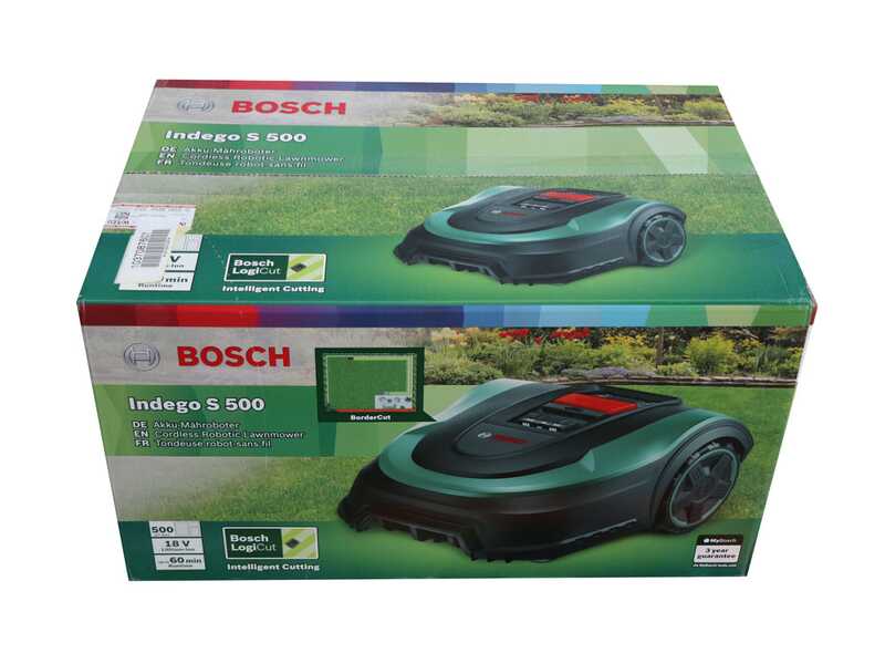 Bosch Indego S 500 - Robot cortac&eacute;sped - Bater&iacute;a de litio 18 V