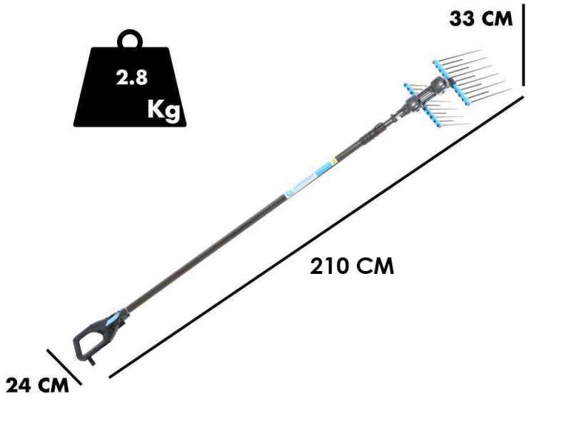 Campagnola Alice STAR 58 PLUS - P&eacute;rtiga de carbono de 150-220 cm - Vareador de aceitunas el&eacute;ctrico 