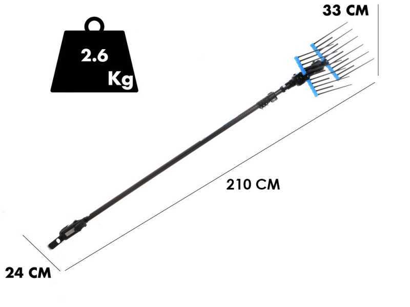 Campagnola Alice STAR ECO - P&eacute;rtiga de carbono de 150-220 cm - Vareador de aceitunas el&eacute;ctrico