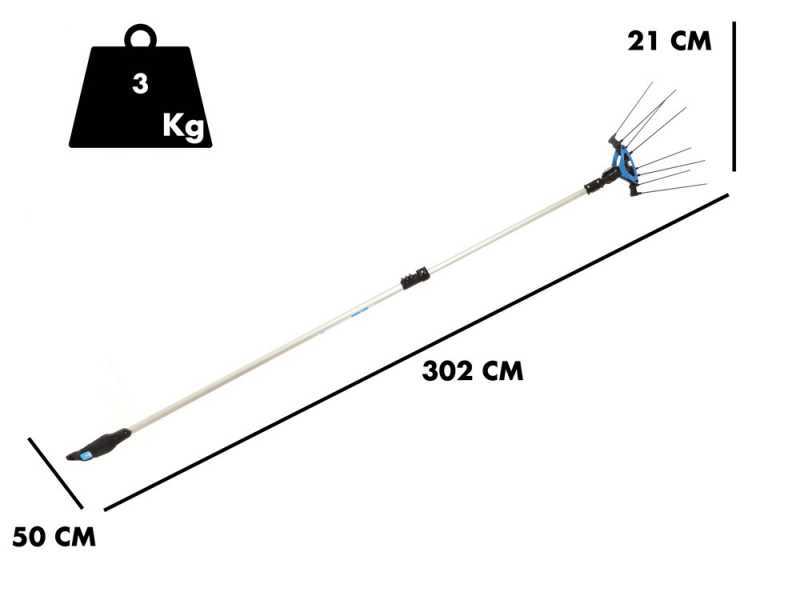 Campagnola Icarus V1 58 - Vareador de aceitunas el&eacute;ctrico - 150-220 cm P&eacute;rtiga de aluminio