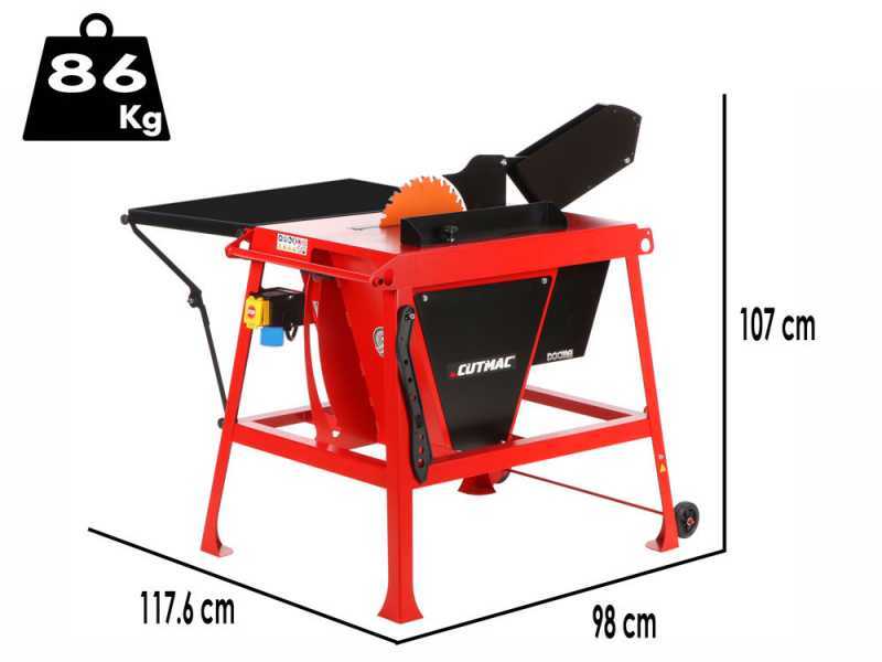 Docma Cutmac BSF315 - Sierra circular de mesa monof&aacute;sica - Sierra de banco para madera