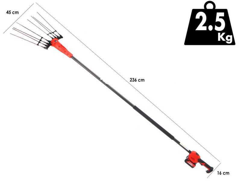 Blue Bird Olimpo 23-56 - Vareador de aceitunas de bater&iacute;a - 21 V - P&eacute;rtiga fija - BATER&Iacute;A Y CARGADOR NO EST&Aacute;N INCLUIDOS