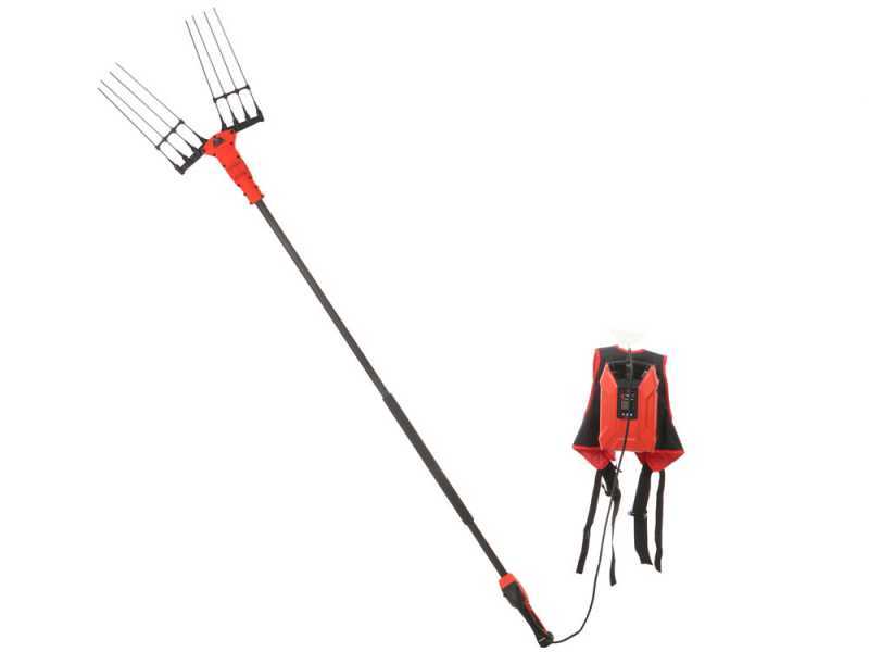 Blue Bird Olimpo 23-56 - Vareador de aceitunas de bater&iacute;a - Bater&iacute;a de mochila - P&eacute;rtiga fija - 50.4V 18Ah