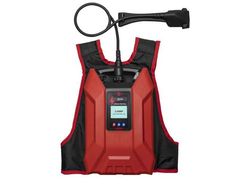 Blue Bird Olimpo 23-56 - Vareador de aceitunas de bater&iacute;a - Bater&iacute;a de mochila - P&eacute;rtiga fija - 50.4V 18Ah