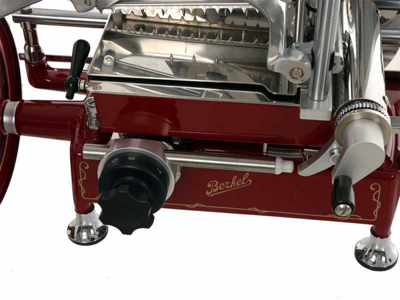 Berkel B2 Roja - Cortadora de fiambre de volante con pedestal - Cuchilla de acero cromado de 265 mm