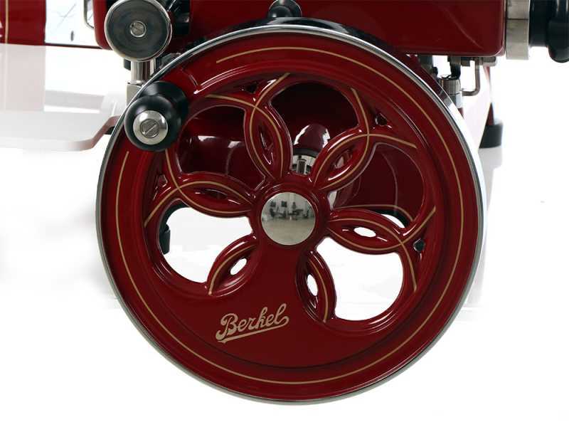 BERKEL B3- Cortadora de fiambre de volante con pedestal con cuchilla de acero al cromo de 300 mm - Roja