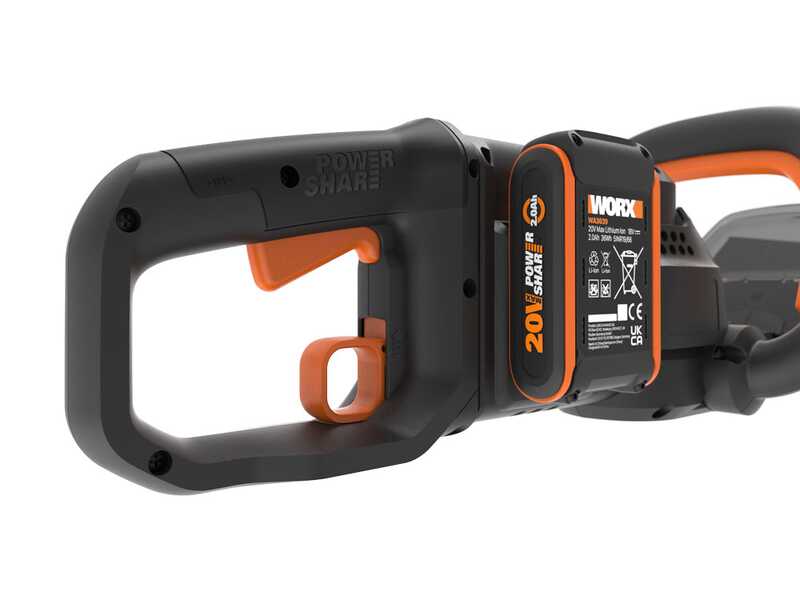 Cortasetos WORX NITRO WG286E.9 - 20V - Cuchilla 60 cm de acero - BATER&Iacute;A Y CARGADOR NO EST&Aacute;N INCLUIDOS