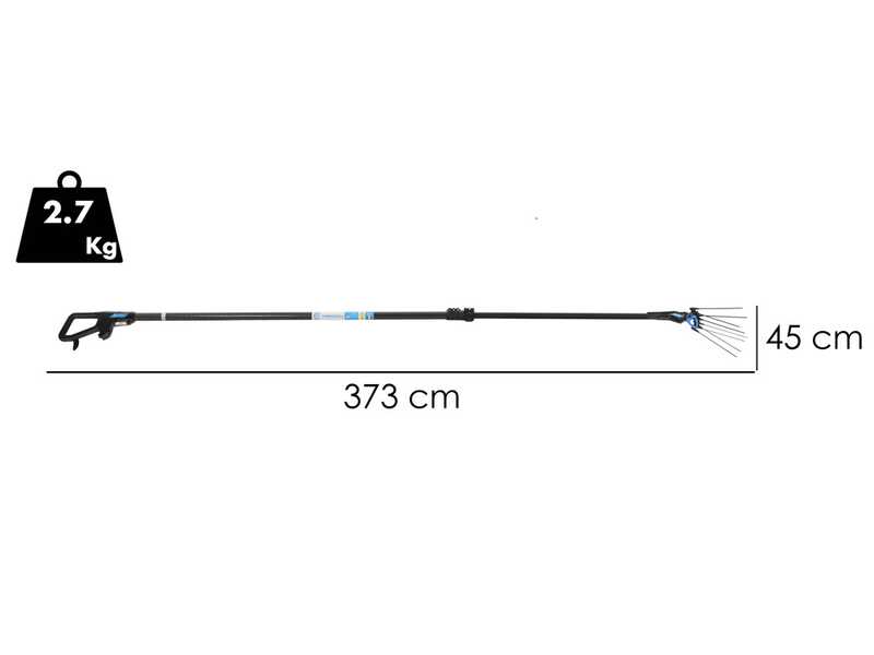 Campagnola Master - P&eacute;rtiga Carbono y Aluminio 185-270 cm - Vareador de aceitunas el&eacute;ctrico de bater&iacute;a