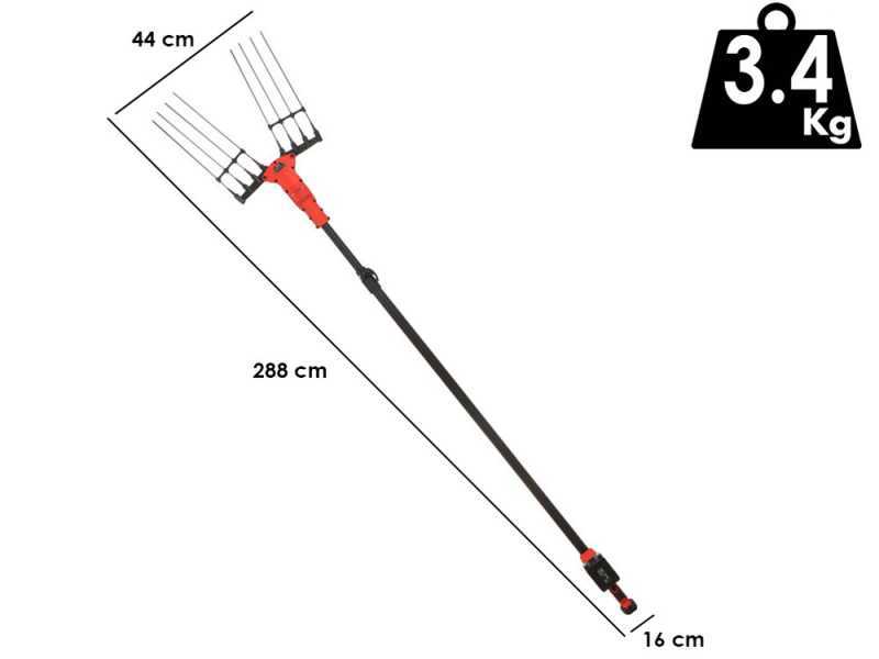 Blue Bird Olimpo 23-56 AT - Vareador de aceitunas de bater&iacute;a - P&eacute;rtiga telesc&oacute;pica - 21V 5Ah