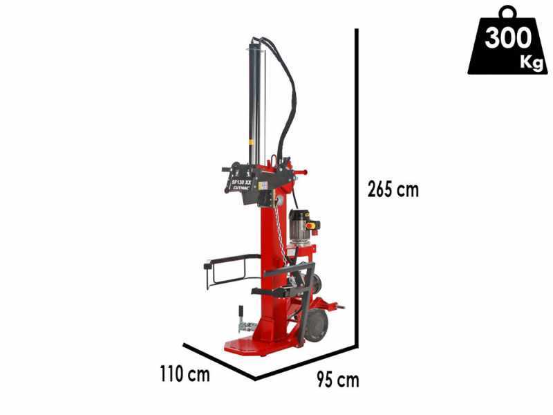 Docma SF130 380 + PTO XX - Astilladora de le&ntilde;a h&iacute;brida - El&eacute;ctrica y para tractor - Vertical