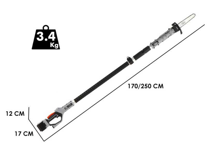Volpi KVS7000P - Podadora de bater&iacute;a con p&eacute;rtiga telesc&oacute;pica - 2x 21.6V 4.0Ah