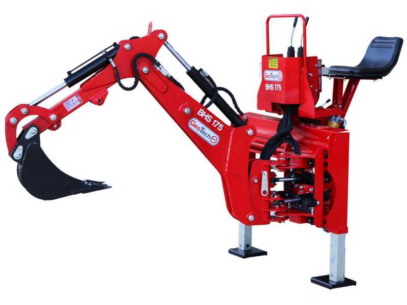 GeoTech-Pro BHS 175 - Retroexcavadora para tractor con desplazamiento lateral