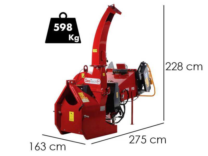 GeoTech-Pro WS72RS - Biotrituradora para tractor - con rodillos de arrastre con control hidr&aacute;ulico