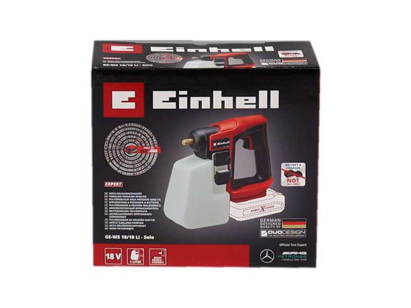 Einhell GE-WS 18/10 Li-Solo - Pulverizador de bater&iacute;a port&aacute;til - 18V - SIN BATER&Iacute;A