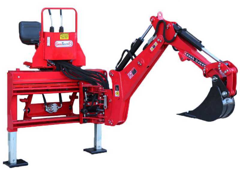 GeoTech-Pro BHS 225 - Retroexcavadora para tractor con desplazamiento lateral