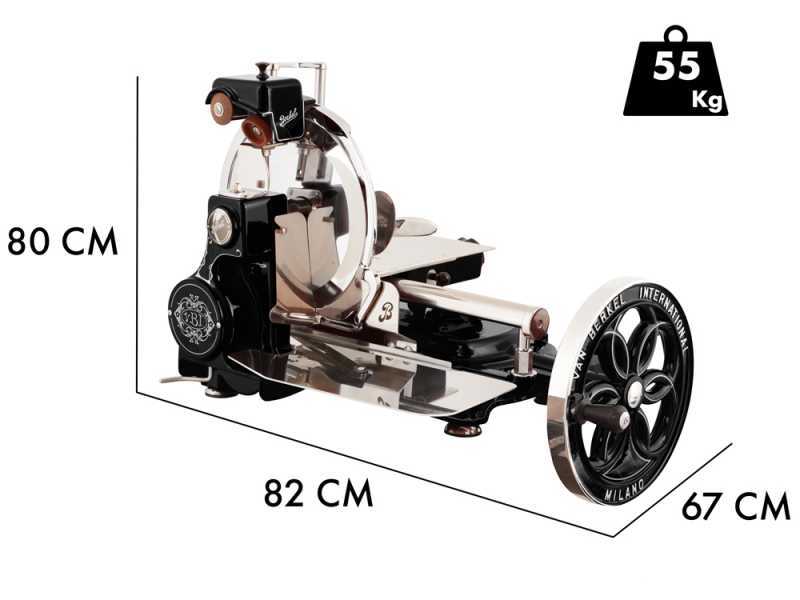 Berkel B114 Negra - Cortadora de fiambre de volante - Cuchilla de acero cromado de 320 mm