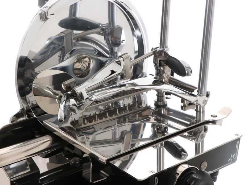 Berkel B114 Negra - Cortadora de fiambre de volante - Cuchilla de acero cromado de 320 mm