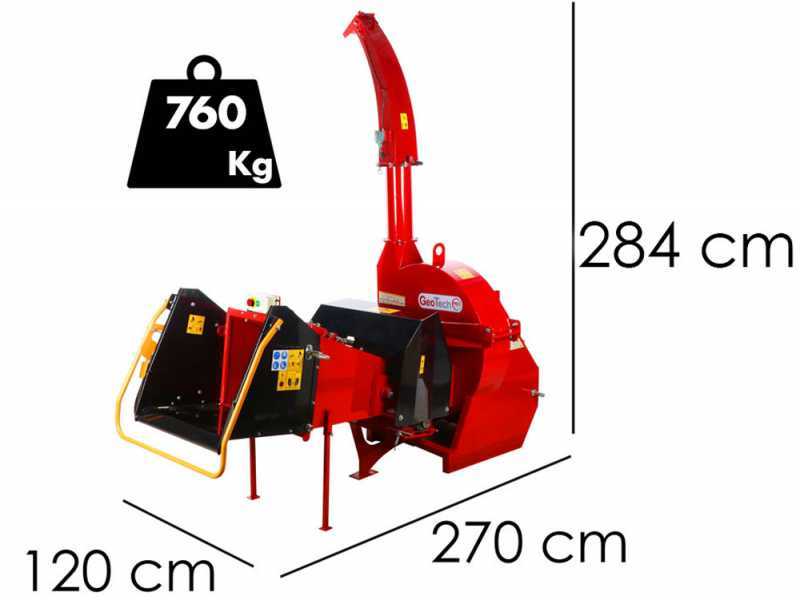 GeoTech-Pro WS102RS - Biotrituradora para tractor - con rodillos de arrastre con control hidr&aacute;ulico