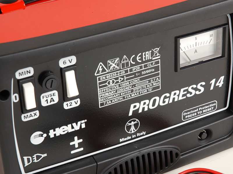 Helvi Progress 14 - Cargador de bater&iacute;as - Bater&iacute;as wet tensi&oacute;n 6/12V - monof&aacute;sico