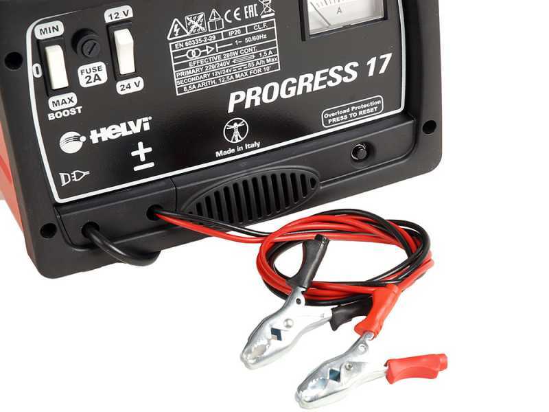 Helvi Progress 17 - Cargador de bater&iacute;as wet tensi&oacute;n 12/24V - monof&aacute;sico