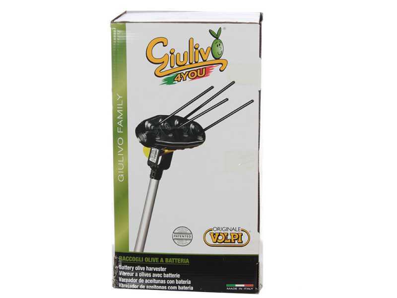Volpi Giulivo 4YOU 706 - Vareador de aceitunas el&eacute;ctrico de bater&iacute;a - vibrador con p&eacute;rtiga fija