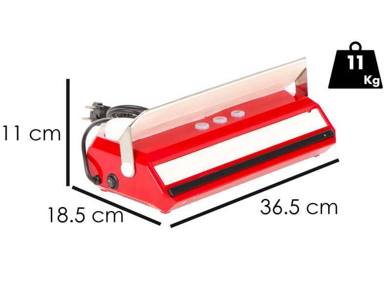 Tre Spade Takaje Vacuum Machine Roja - Envasadora al vac&iacute;o - Barra de soldadura 33 cm