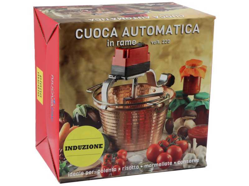 NuovaFac Cuoca Automatica - Caldero el&eacute;ctrico de cobre martillado de inducci&oacute;n - 9L - 5W
