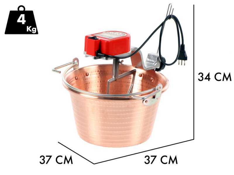 NuovaFac Cuoca Automatica - Caldero el&eacute;ctrico de cobre martillado de inducci&oacute;n - 9L - 5W