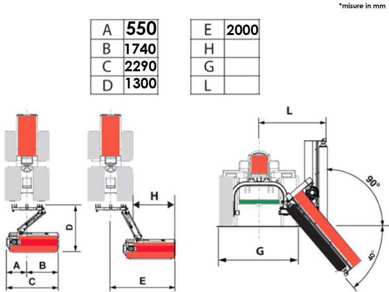 Ceccato trincione 290 Argini 1400 - Trituradora lateral para tractor - de cuchillas - Serie ligera