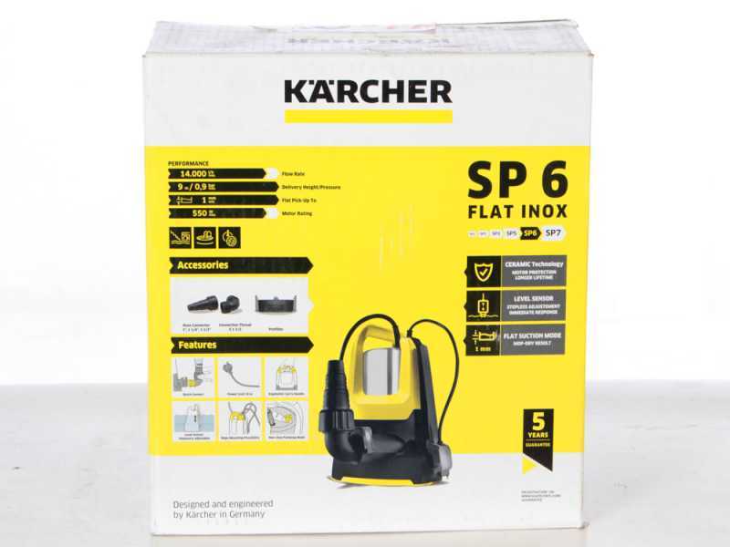 Karcher SP 17.000 Flat Level Sensor - Bomba sumergible el&eacute;ctrica para agua limpia