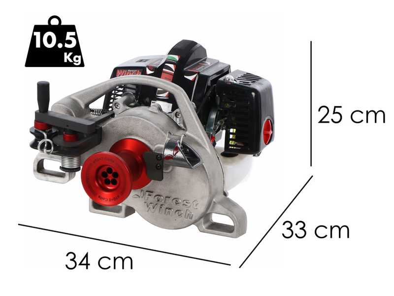 Docma VF105 RED IRON  - Cabrestante forestal motor de 2 tiempos Solo HP50E-A - Kit completo