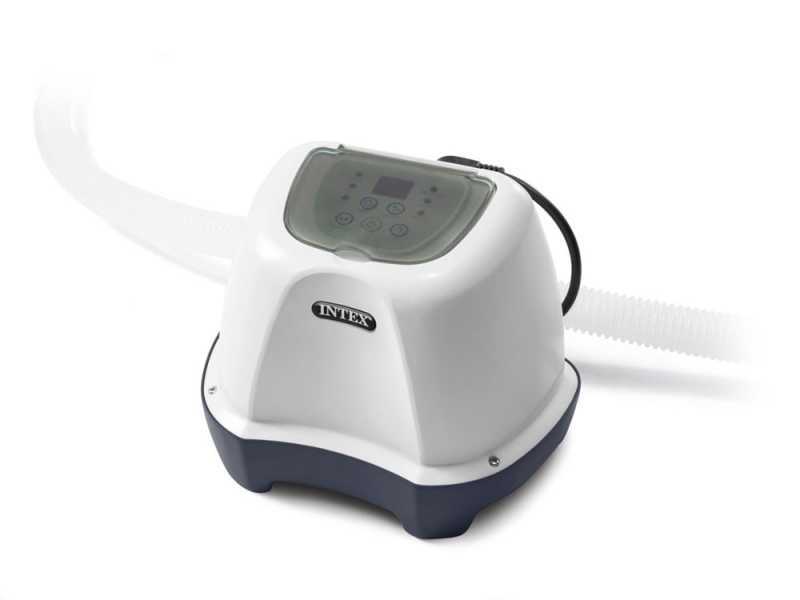 Clorador salino Krystal Clear Intex - Caudal m&iacute;n. 1.136 L/h - Capacidad m&aacute;x. 17.413 L
