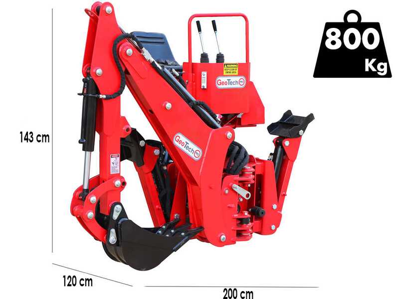 GeoTech Pro BHF 225 - Retroexcavadora fija para tractor