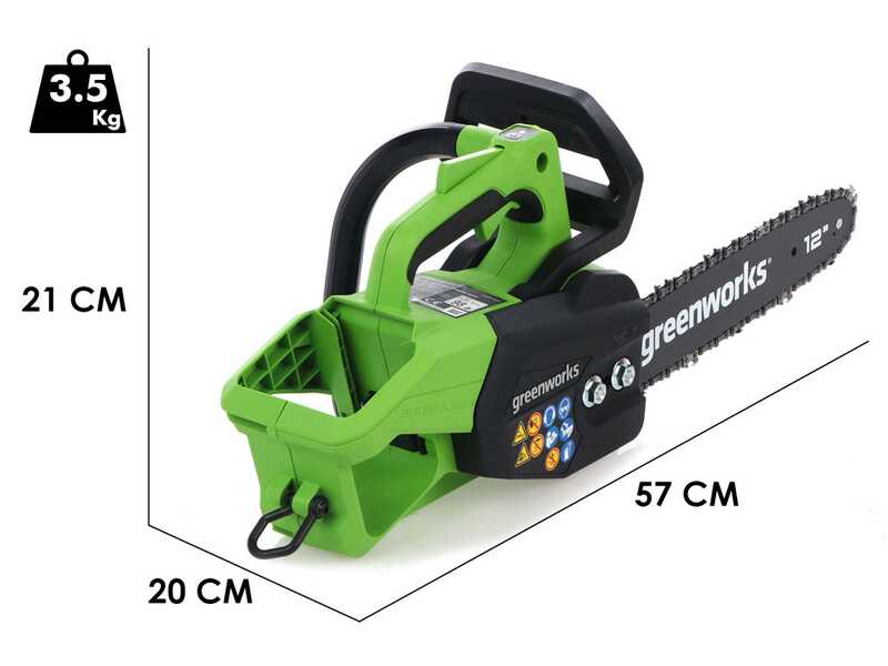 Greenworks GD48TCS - Electrosierra de bater&iacute;a 48V 2Ah - Espada de 30cm