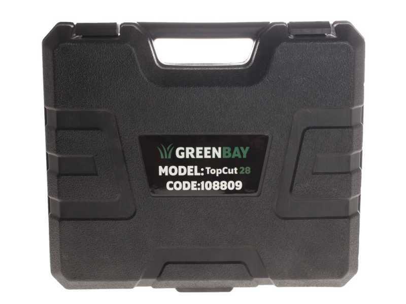 GreenBay TopCut 28 - Tijera el&eacute;ctrica de poda con p&eacute;rtiga - 2x 16.8V 4Ah - 150/210 cm