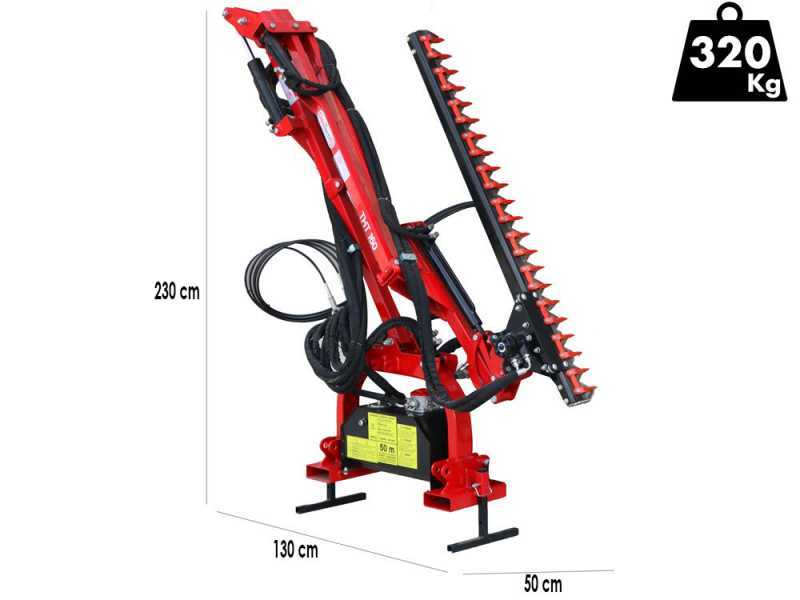 GeoTech-Pro THT 160 - Cortasetos de brazo para tractor con rotaci&oacute;n lateral