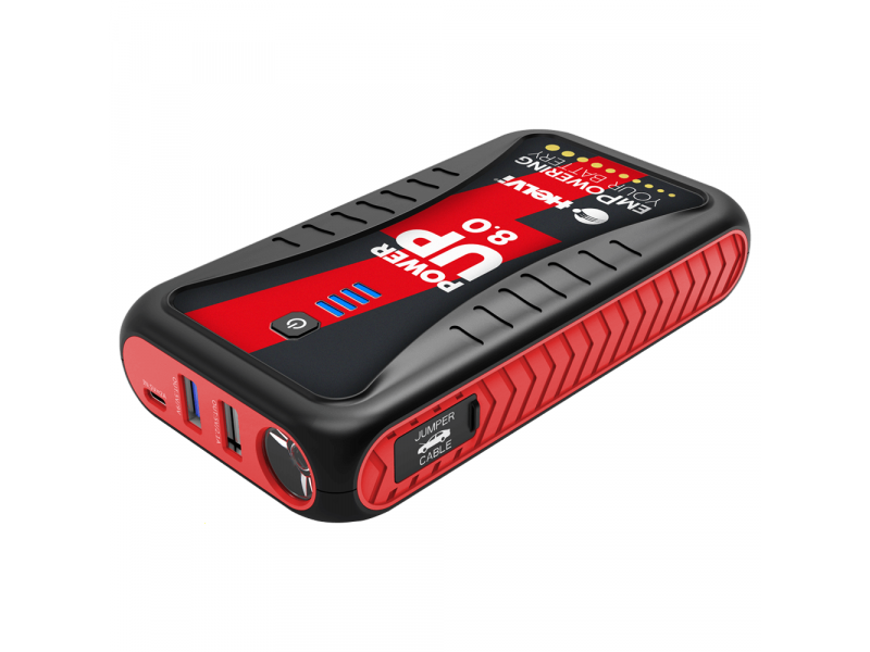 Helvi Power Up 8.0 - Arrancador port&aacute;til multifunci&oacute;n - power bank - 12V