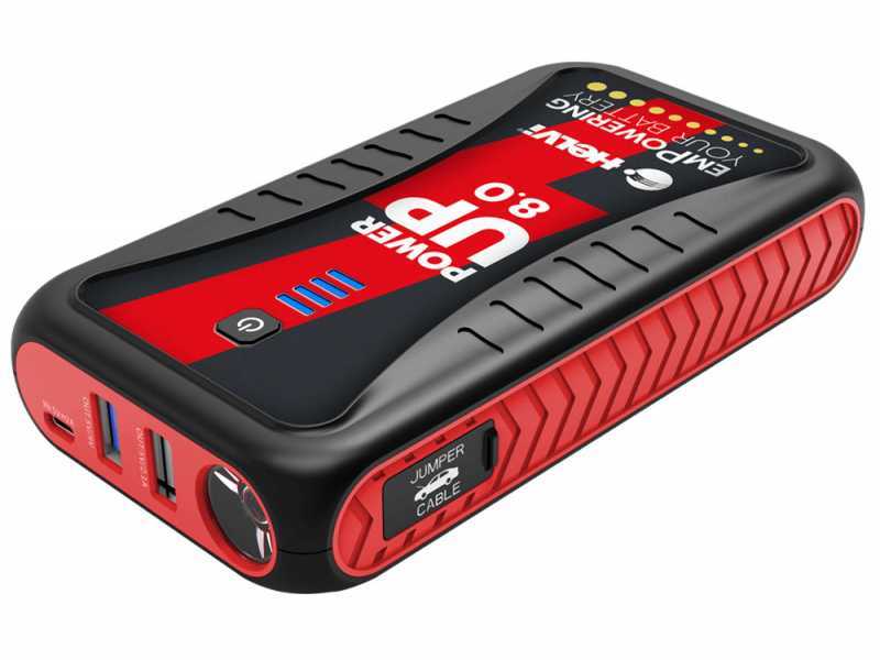 Helvi Power Up 8.0 - Arrancador port&aacute;til multifunci&oacute;n - power bank - 12V