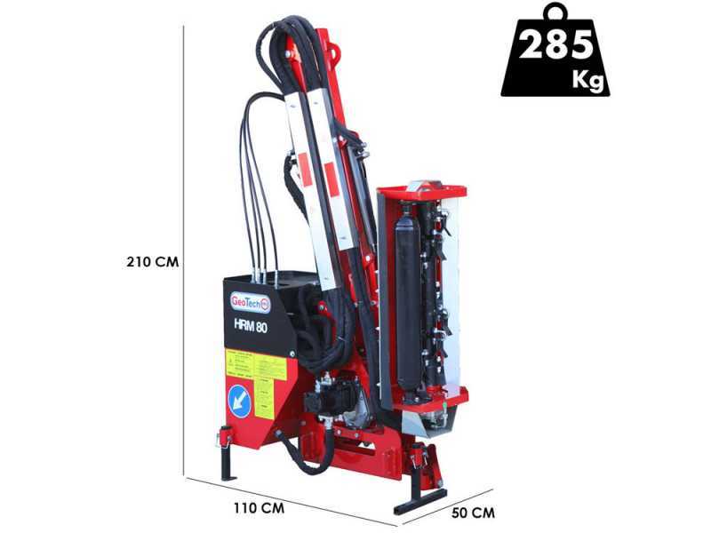 GeoTech-Pro HRM 80 - Desbrozadora de brazo para tractor