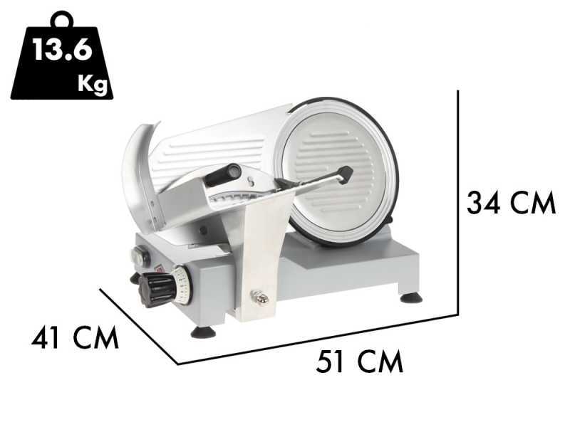 Celme ALFA 250 - Cortadora de fiambre con cuchilla de acero 250 mm