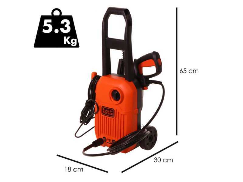 Black &amp; Decker BEPW1650-QS - Hidrolimpiadora de agua fr&iacute;a compacta - 120 bar - 408 l/h