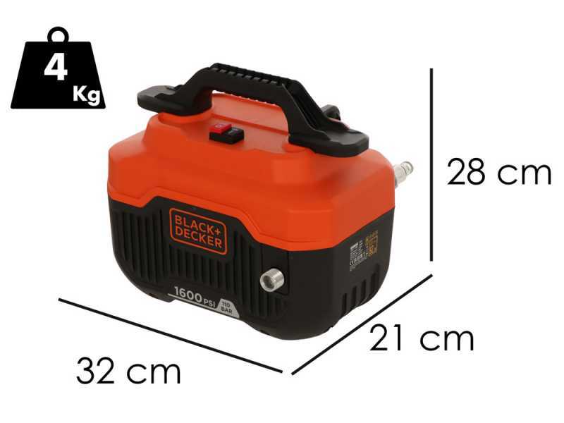 Black &amp; Decker BEPW1300H-QS - Hidrolimpiadora de agua fr&iacute;a - 110 bar - 396 l/h
