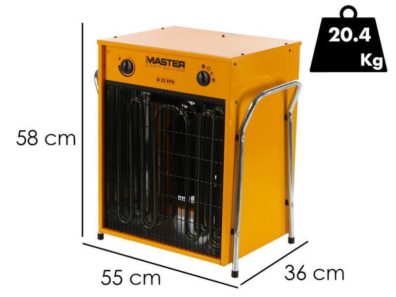 Master B 22 EPB - Generador de aire caliente el&eacute;ctrico con ventilador - 22 kw