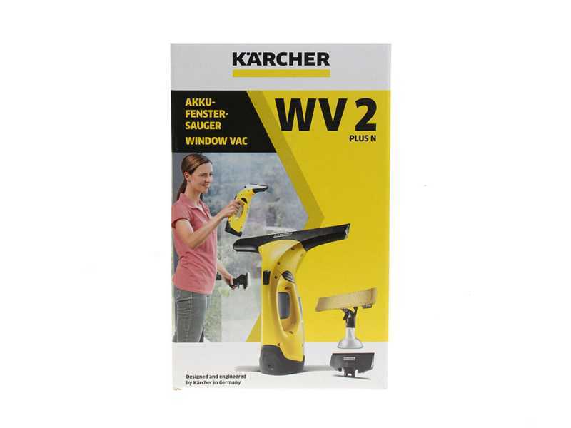 Karcher WV 2 Plus N - Limpiacristales el&eacute;ctrico de bater&iacute;a - Aspirador de gotas port&aacute;til