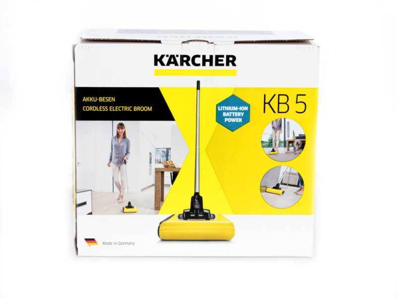 Karcher KB 5 - Escoba el&eacute;ctrica de bater&iacute;a recargable sin cable - bater&iacute;a de litio