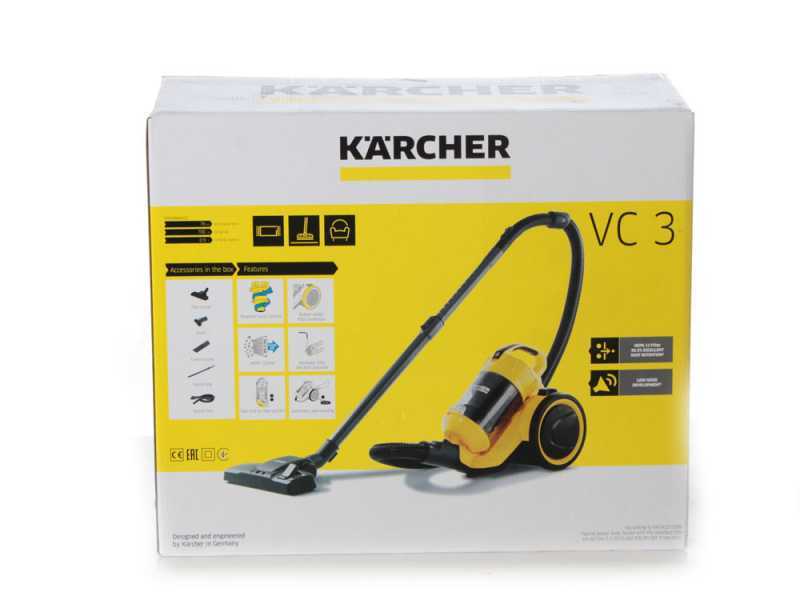 Karcher VC 3 ERP - Aspirador de trineo sin bolsa - con tecnolog&iacute;a multicicl&oacute;nica - 700 W