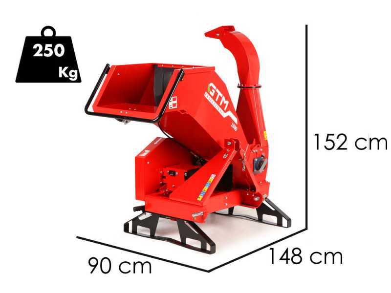 GTM Professional GTS 1800 PTO - Biotrituradora para tractor - Rotor de rodillo
