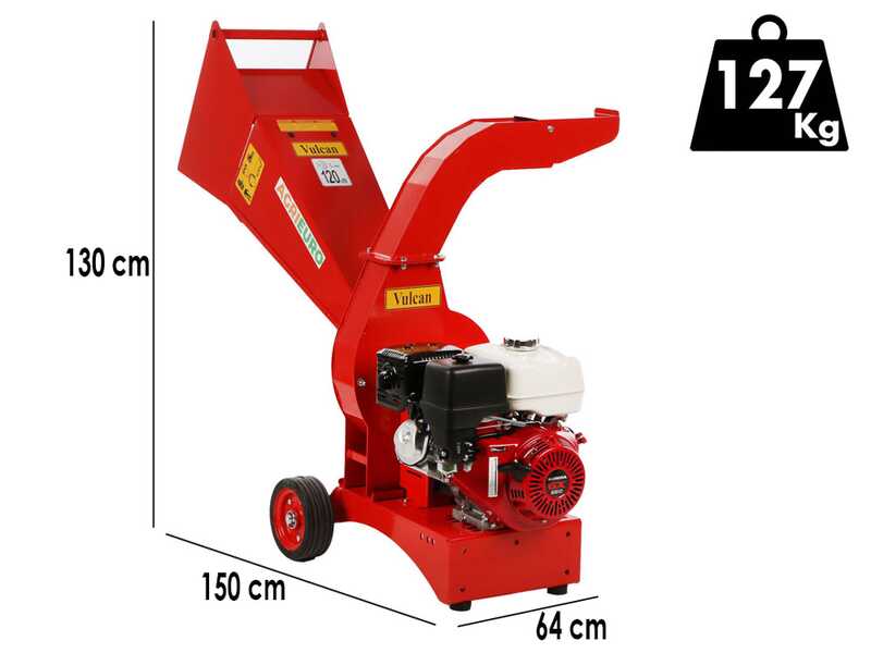Top Line Vulcan - Biotrituradora de gasolina - Motor Honda GX 390