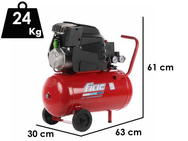 FIAC Cosmos 225 - Compresor de aire el&eacute;ctrico monof&aacute;sico - Motor 2 HP - 24 L