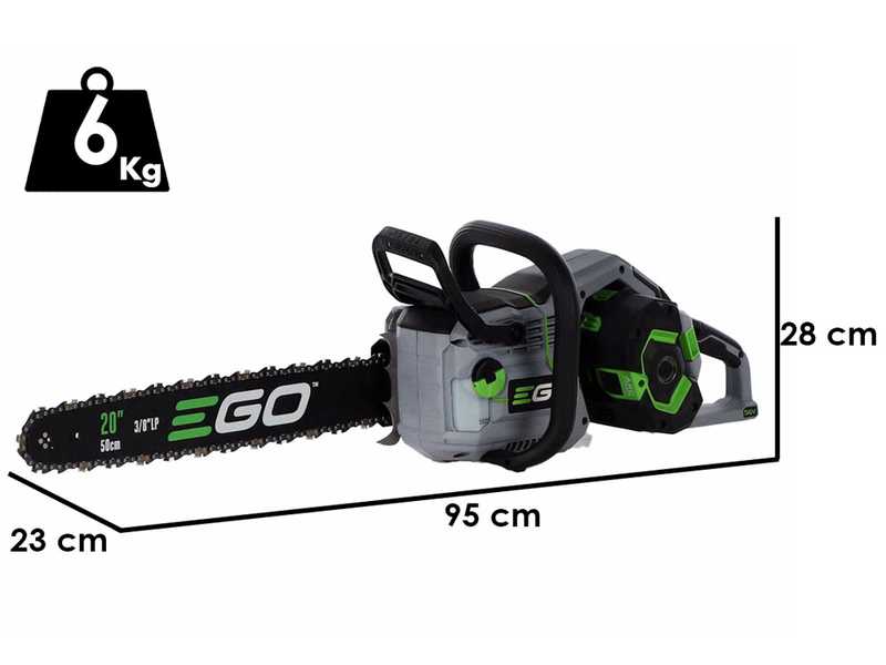 EGO CS 2000 E - Motosierra de bater&iacute;a 56V/6Ah - Espada de 50 cm